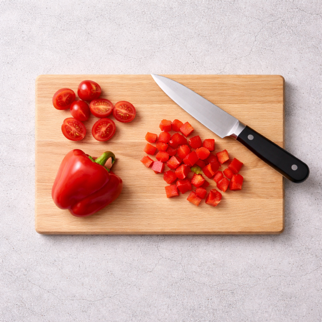 HOCHO Snijplank Kubo – Eikenhout – 300x200x15 mm – Tijdloos Design