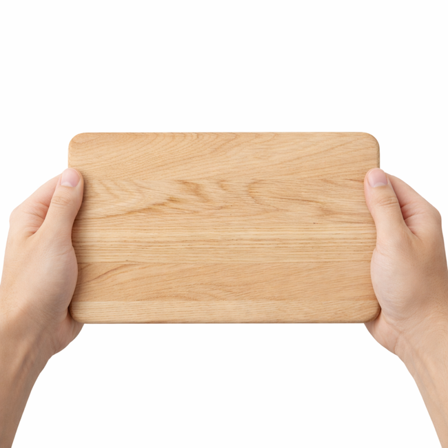 HOCHO Snijplank Kubo – Eikenhout – 300x200x15 mm – Tijdloos Design