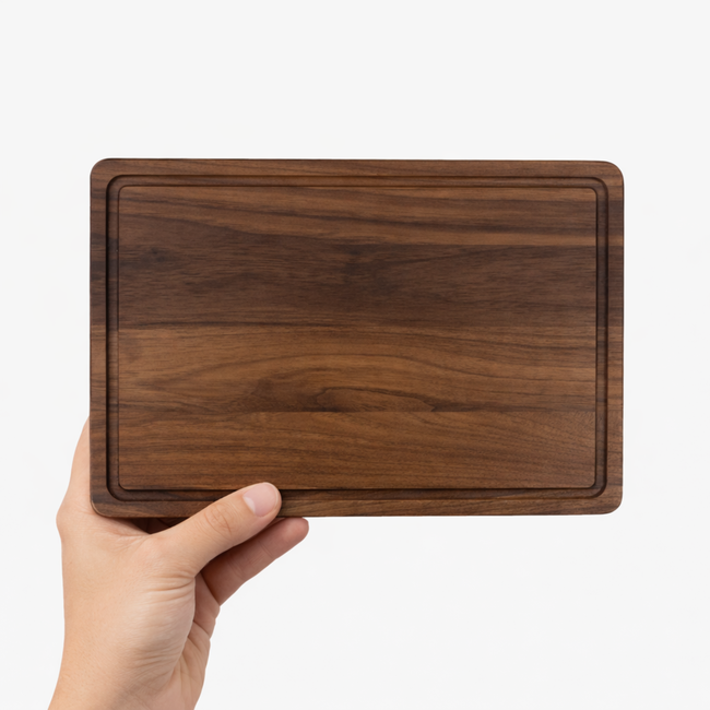 HOCHO Snijplank met Sapgeul – Amerikaans Walnoot Hout – 310x200x19 mm