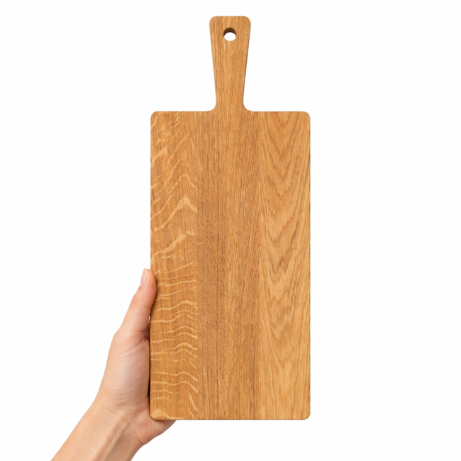 HOCHO Snijplank met Handvat – Eikenhout – 480x200x20 mm – Hard Wax – Serie Hardo