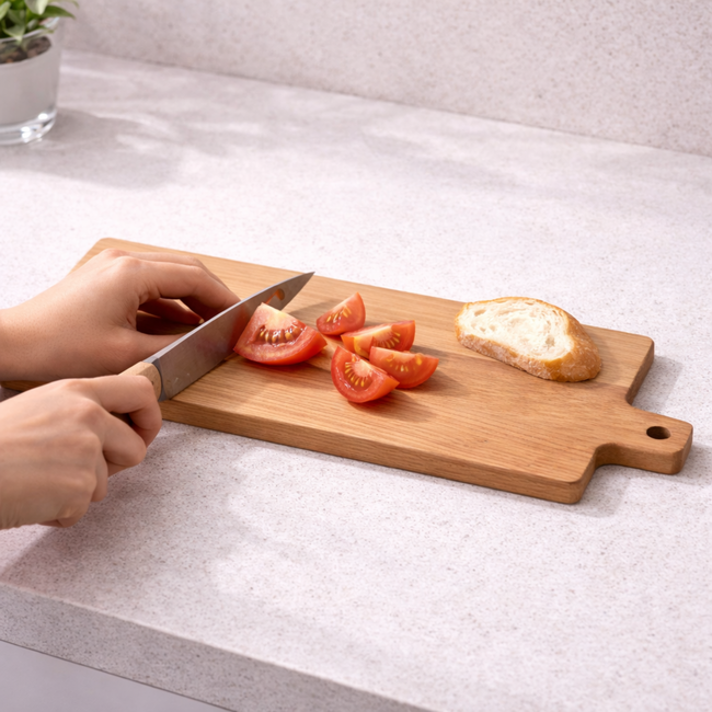 HOCHO Snijplank met Handvat – Beukenhout – 480x200x20 mm – Serie Mizo