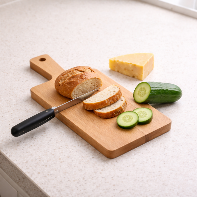 HOCHO Snijplank met Handvat – Beukenhout – 250x130x9 mm – Serie Mizo