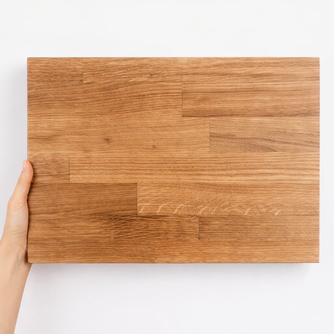 HOCHO Eiken Hakblok – Serie Block – Hard Wax Afwerking – 450x300x30 mm