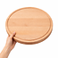 HOCHO Dikke Ronde Snijplank met Sapgeul en Handgrepen – Beukenhout – Ø 350x40 mm