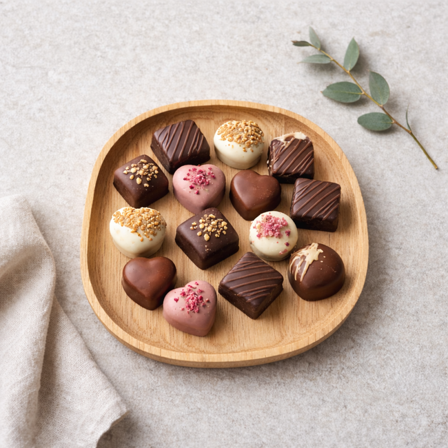 HOCHO Eikenhouten Dienblad Tenso Small – 160x150x15 mm – Hard Wax Afwerking