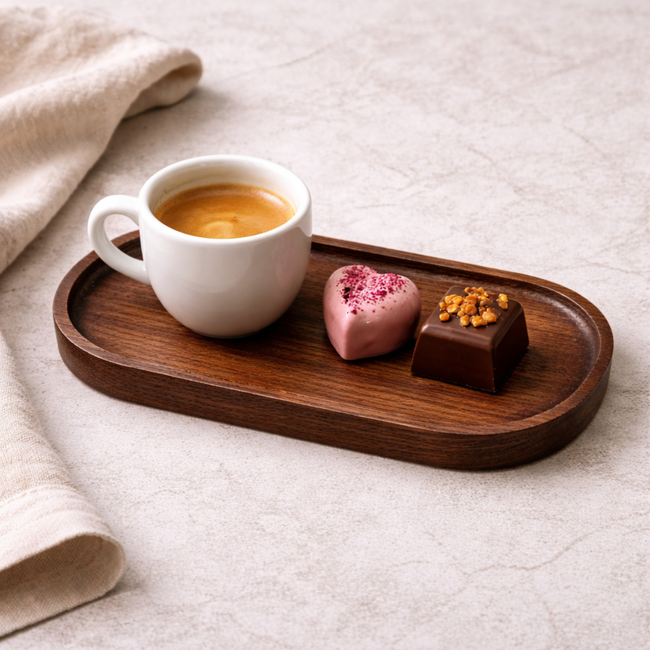 HOCHO Essenhout Mini Dienblad Budget – 200x100x15 mm – Compact en Luxe