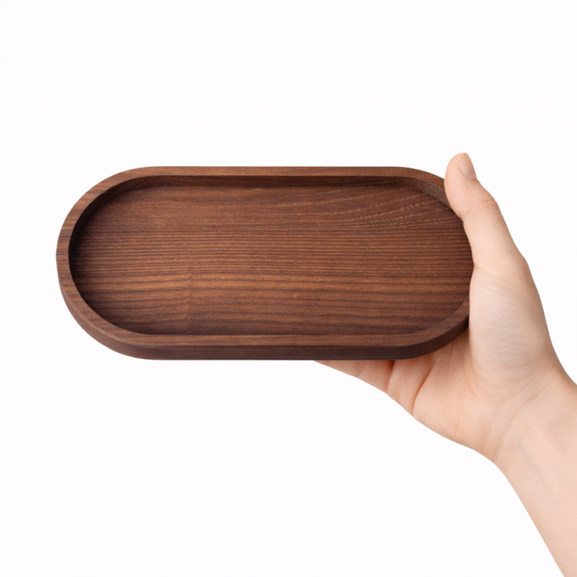 HOCHO Essenhout Mini Dienblad Budget – 200x100x15 mm – Compact en Luxe