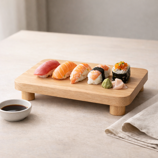 HOCHO Eiken Sushi Dienblad – 290x200x50 mm – Luxe en Functioneel