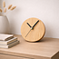 HOCHO Massief Eikenhouten Staande Klok – Ø150x15 mm – Minimalistisch Design