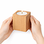 HOCHO Beukenhouten Waxinelichthouder – 50x50x60 mm- Natuurlijke Sfeer & Stijlvol Design