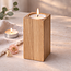 HOCHO Eikenhouten Waxinelichthouder – 50x50x90 mm – Tijdloos Design
