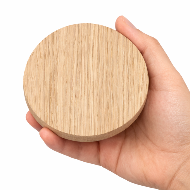 HOCHO Eikenhouten Onderzetter Ø100mm – Duurzaam & Hoogwaardige Afwerking