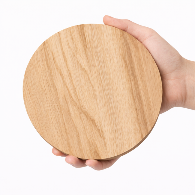 HOCHO Eikenhouten Pannenonderzetter Ø150mm – Stijlvol & Hittebestendig