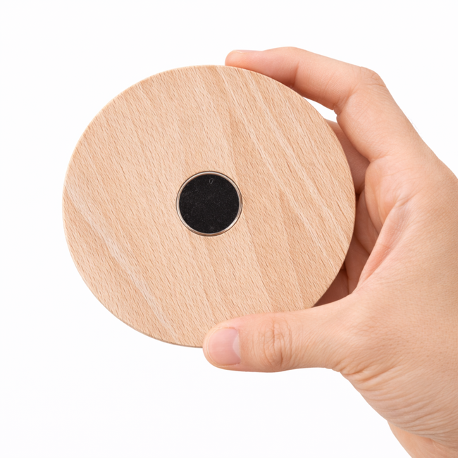 HOCHO Beukenhouten Koelkastmagneet ∅80 mm – Elegant en Personaliseerbaar