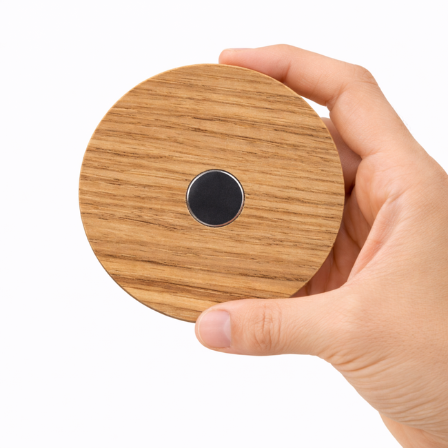 HOCHO Eikenhouten Koelkastmagneet ∅80 mm – Perfect voor Decoratie en Promotie