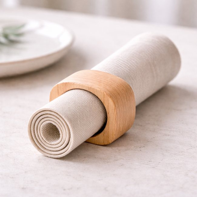 HOCHO Beukenhouten Servetring ∅50 mm – Luxe Tafeldecoratie