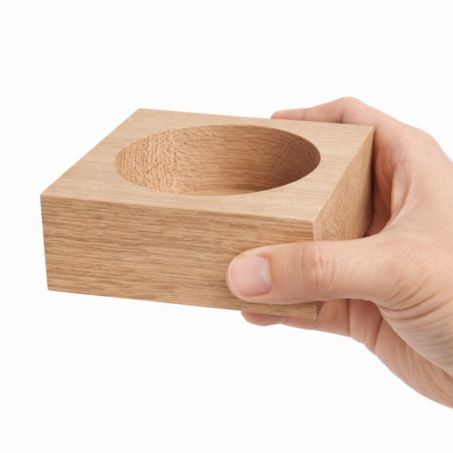 HOCHO Eikenhouten Wijnhouder 110x110x40 mm – Elegant en Functioneel