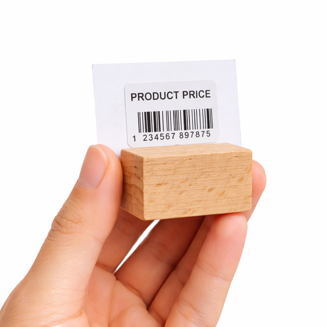 HOCHO Kaartenhouder – Beukenhout – 34x30x20 mm – Mini Display – Hardwax Afwerking