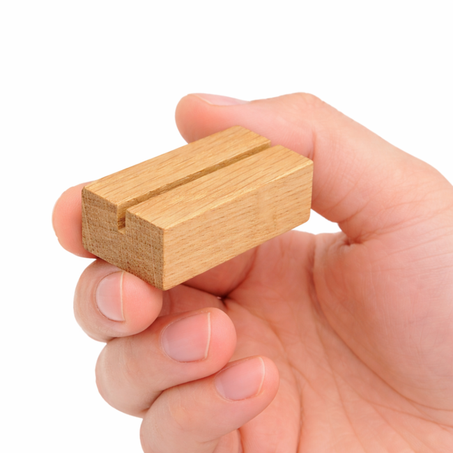 HOCHO Eikenhouten Kaartenhouder 60x30x20 mm – Stijlvol en Duurzaam