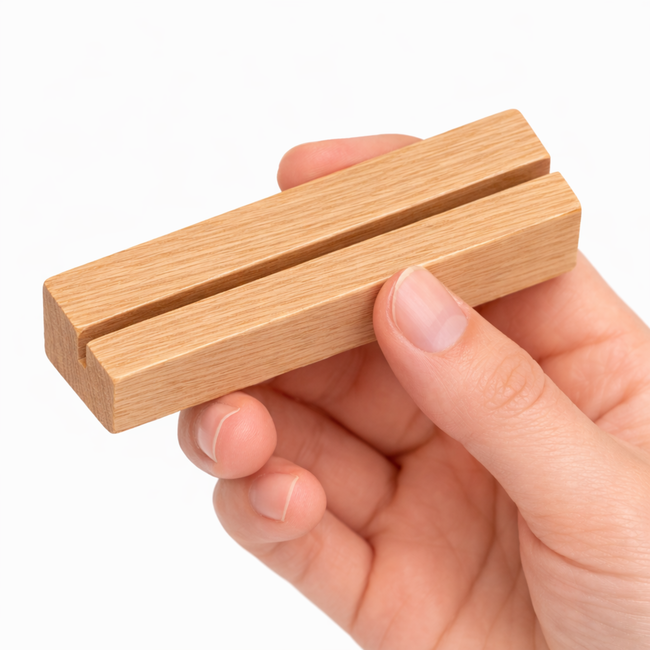 HOCHO Eikenhouten Kaartenhouder 100x30x20 mm – Robuust en Stijlvol
