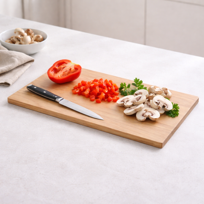 HOCHO Zenit Snijplank – Eikenhout – 450x250x15 mm – Schuine Randen