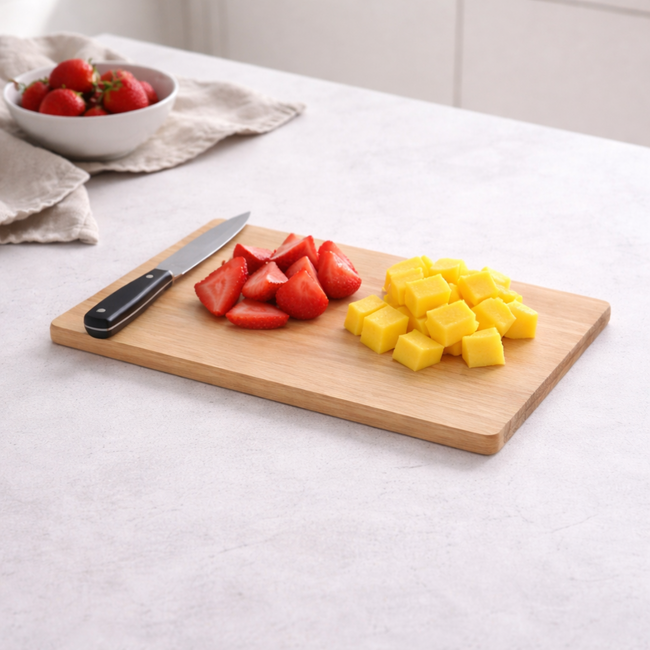 HOCHO Zenit Snijplank – Eikenhout – 300x170x15 mm – Schuine Randen