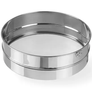 HENDI Ronde bakkerszeef voor poedersuiker met een diameter van 410 mm en hoogte van 80 mm