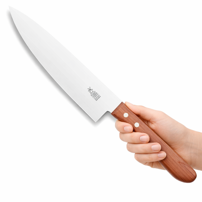 Robert Herder Heritage Koksmes – Carbon – fijn gepolijst – Lemmet 18,5 cm – Heft Beukenhout