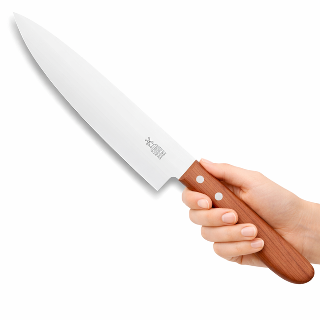 Robert Herder Heritage Koksmes – RVS – blauw gepolijst – Lemmet 23,5 cm – Heft Kersenhout