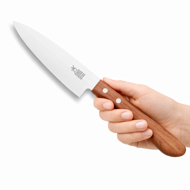 Robert Herder Heritage Koksmes – RVS – fijn gepolijst – Lemmet 18,5 cm – Heft Beukenhout