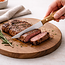 Robert Herder Steakmes – Breed – RVS – Glad – Lemmet 11,8 cm – Heft Eikenhout