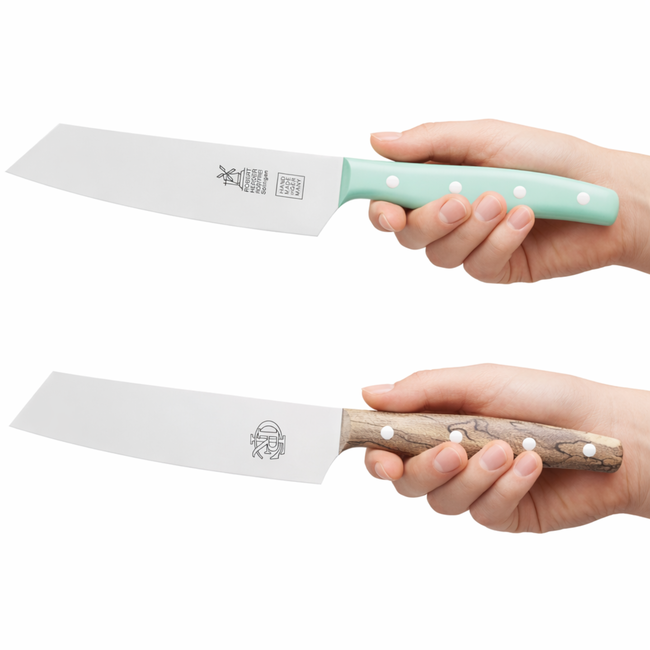 Robert Herder RFC Barmes - RVS - Fijn Gepolijst - 13 cm - heft Krion en IJsbeuken - Linkshandig