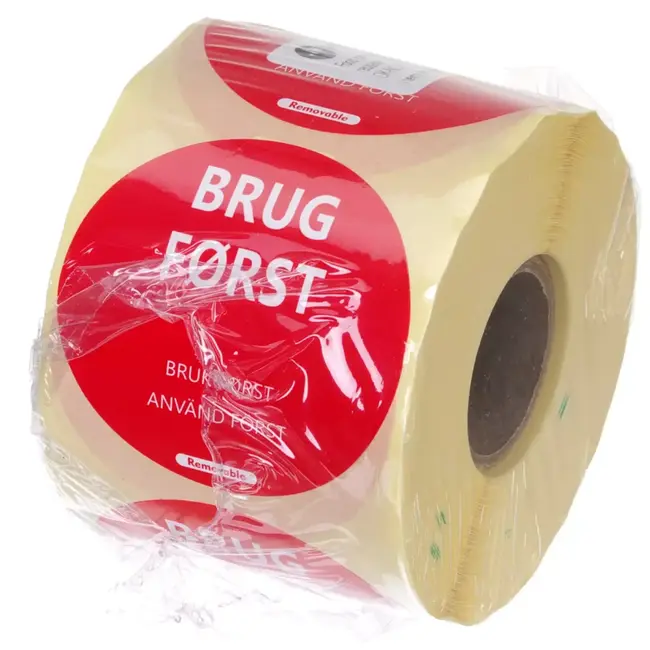 HENDI Verwijderbare voedselveiligheidsstickers "EERST GEBRUIKEN" -  500 stuks 50 mm