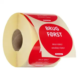 HENDI Verwijderbare voedselveiligheidsstickers "EERST GEBRUIKEN" - 500 stuks 50 mm