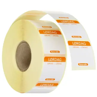 HENDI Verwijderbare voedselveiligheidsstickers zaterdag - 1000 stuks 25x25mm