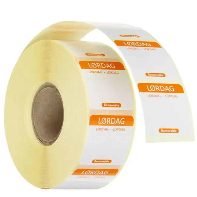 HENDI Verwijderbare voedselveiligheidsstickers zaterdag - 1000 stuks 25x25mm