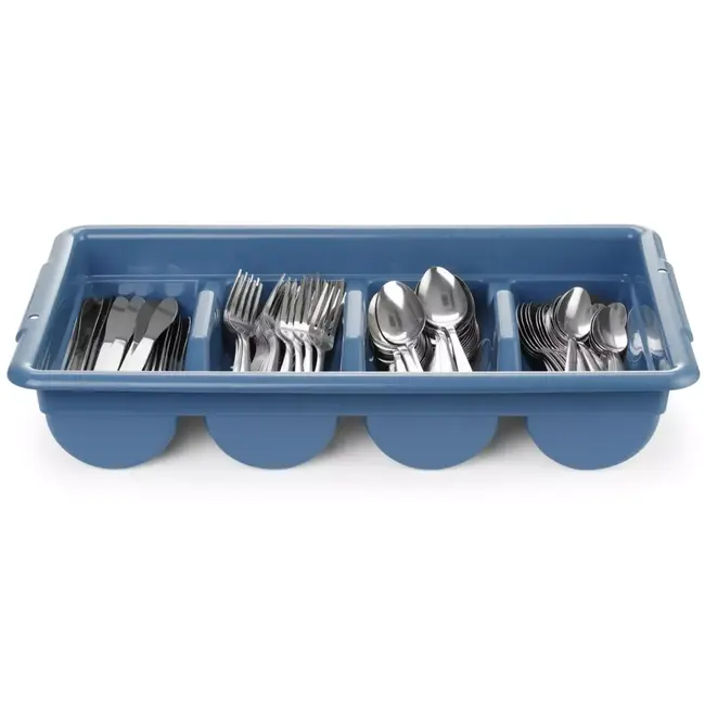 HENDI 200-delige bestekset met blauwe bestekbak 525 x 300 x 95 mm inclusief messen vorken lepels