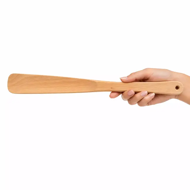 HOCHO Liora Schoenlepel beukenhout 370 x 40 x 10 mm, extra lang model met ophanggat voor snel schoenen aantrekken