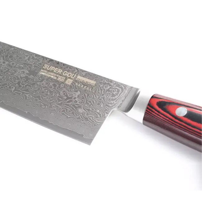 Yaxell Super Gou Messenset – 6-delig – Magnetisch Beukenhouten Messenblok met 5 Messen – 161 Lagen Damaststaal – SG2 Staal – 63 HRC – Canvas-Micarta Heft