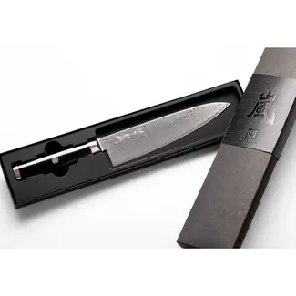 Yaxell Super Gou Ypsilon Koksmes 20 cm – 193 Lagen Damaststaal – SG2 Staal – 63 HRC – Canvas-Micarta Heft – Japan