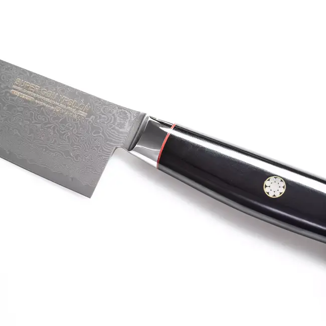 Yaxell Super Gou Ypsilon Koksmes 20 cm – 193 Lagen Damaststaal – SG2 Staal – 63 HRC – Canvas-Micarta Heft – Japan