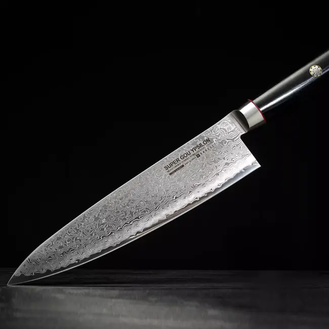 Yaxell Super Gou Ypsilon Koksmes 20 cm – 193 Lagen Damaststaal – SG2 Staal – 63 HRC – Canvas-Micarta Heft – Japan