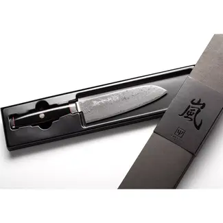 Yaxell Super Gou Ypsilon Santoku mes 16,5 cm – 193 Lagen Damaststaal – SG2 Staal – 63 HRC – Canvas-Micarta Heft – Japan