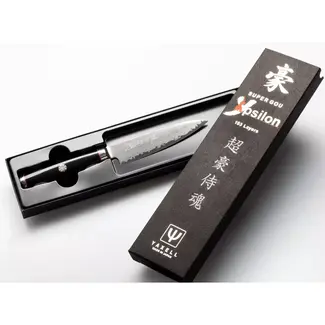 Yaxell Super Gou Ypsilon Universeelmes 12 cm – 193 Lagen Damaststaal – SG2 Staal – 63 HRC – Canvas-Micarta Heft – Japan