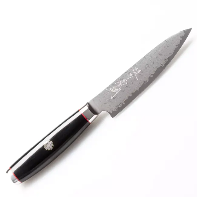 Yaxell Super Gou Ypsilon Universeelmes 12 cm – 193 Lagen Damaststaal – SG2 Staal – 63 HRC – Canvas-Micarta Heft – Japan