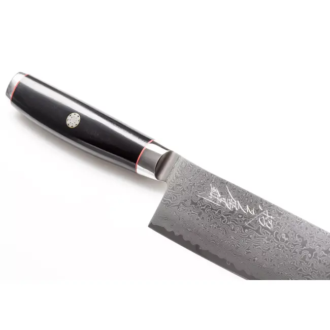 Yaxell Super Gou Ypsilon Kiritsuke Koksmes 20 cm – 193 Lagen Damaststaal – SG2 Staal – 63 HRC – Canvas-Micarta Heft – Japan