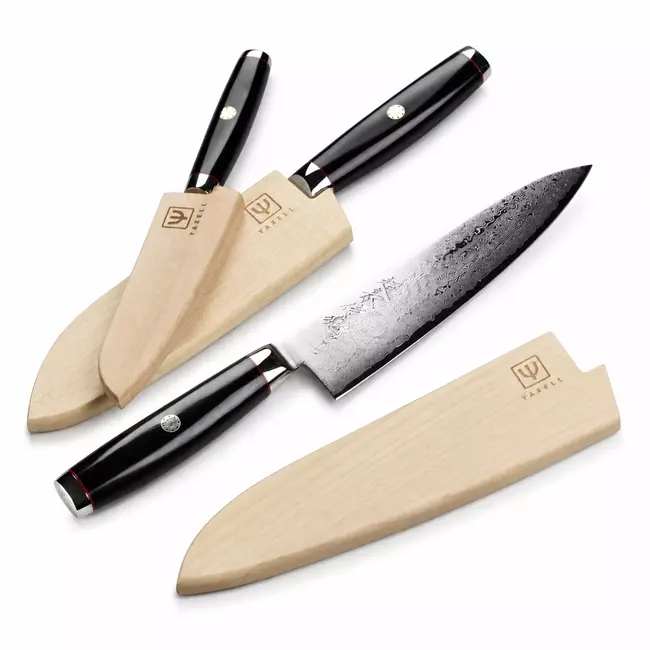 Yaxell Katana Mesbeschermer voor Koksmes 20 cm – Esdoornhout – Magnetische Schede