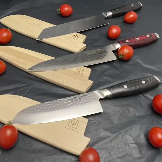 Yaxell Katana Mesbeschermer voor Santoku Mes 16,5 cm – Esdoornhout – Magnetische Schede