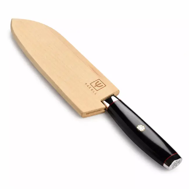 Yaxell Katana Mesbeschermer voor Santoku Mes 16,5 cm – Esdoornhout – Magnetische Schede