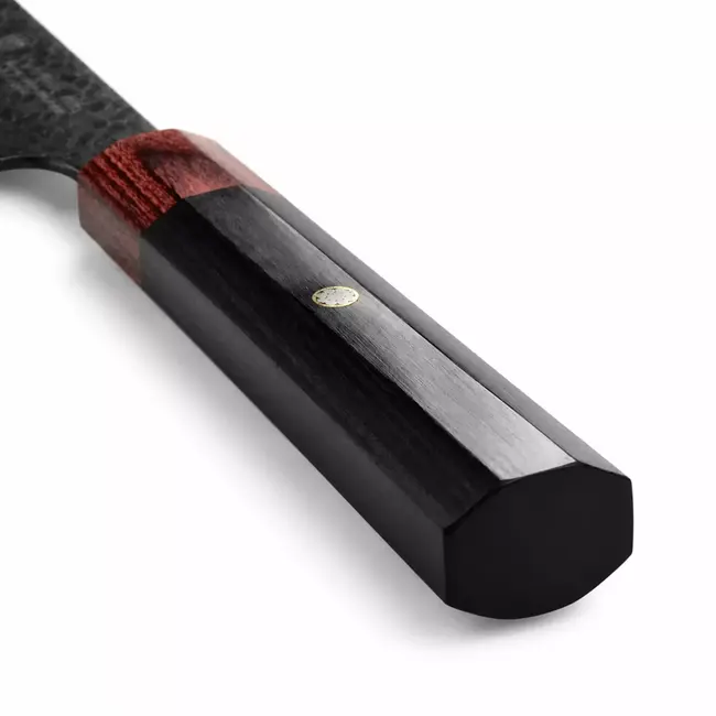 Yaxell Rei Koksmes 20 cm – 69 Lagen Damaststaal – VG10 Damaststaal – 61 HRC – Pakkahout Heft